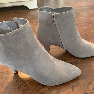 Dolce Vita Grey Suede High Heel Booties